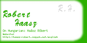 robert haasz business card