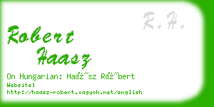 robert haasz business card